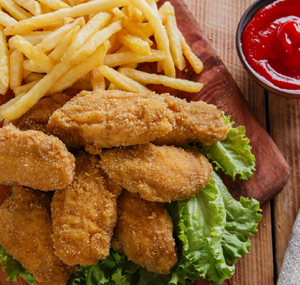 4 pcs with Fries